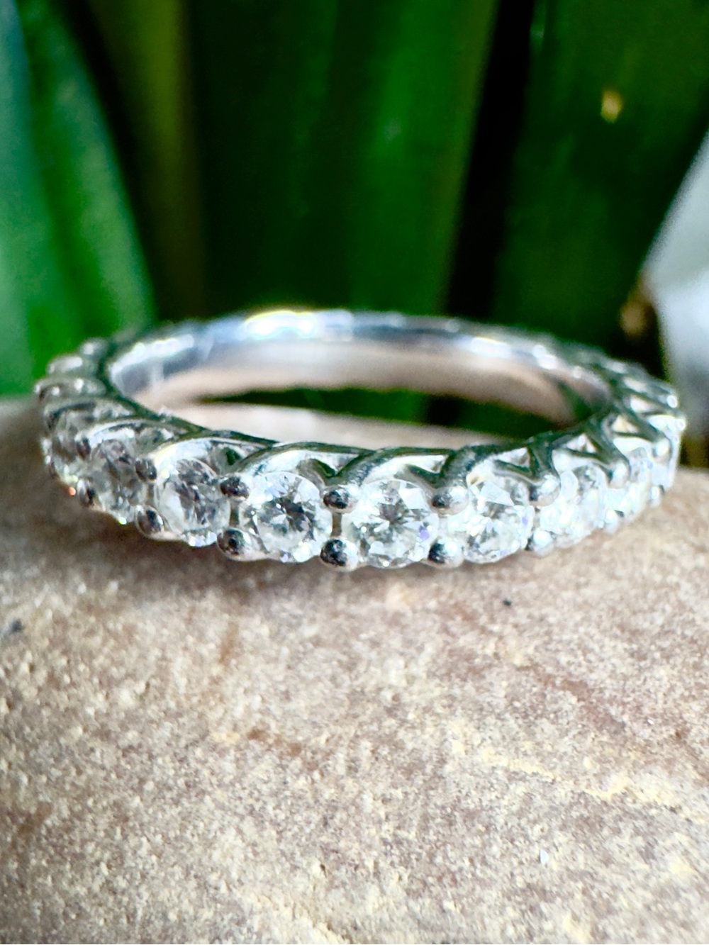 Platinum Blue Nile Diamond Eternity Band Ring